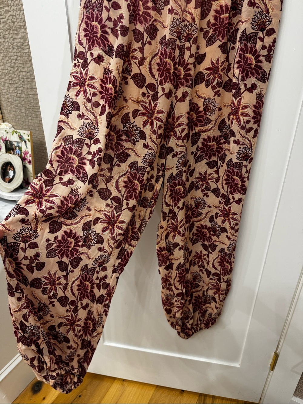 FARM Rio Brown Floral Wide-Leg Pants - Picture 6 of 8
